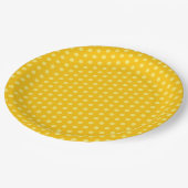 Little Sunshine Polka Dot Baby Dusche Party gelb Pappteller (Schrägansicht)