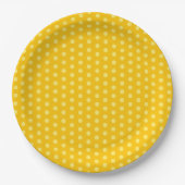 Little Sunshine Polka Dot Baby Dusche Party gelb Pappteller (Vorderseite)