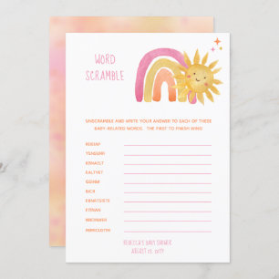 Little Sunshine Rainbow Baby Shooting Word Scramb Einladung