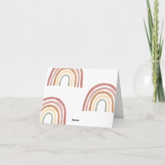 Little Sunshine Rainbow Danke Karte (Rückseite)