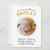 Little Sunshine Retro Foto Collage Geburt Ankündigung (Vorderseite)