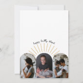 Little Sunshine Retro Foto Collage Geburt Ankündigung (Rückseite)