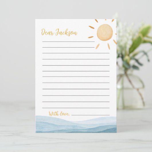 Little Sunshine Time Capsule Note Card Dankeskarte (Stehend Vorderseite)