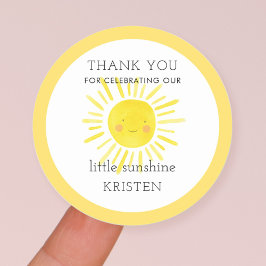Little Sunshine Vielen Dank Runder Aufkleber