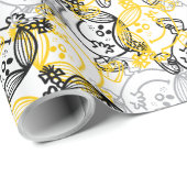 Little Sunshine Yellow Character Pattern Geschenkpapier (Rolleneckpunkt)