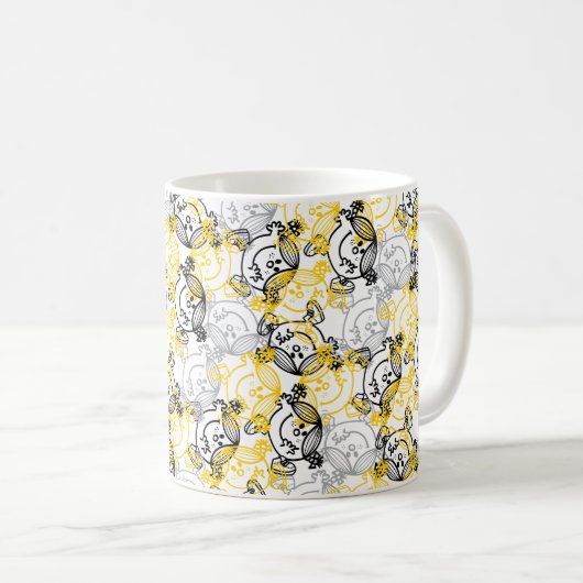 Little Sunshine Yellow Character Pattern Kaffeetasse (VorderseiteRechts)