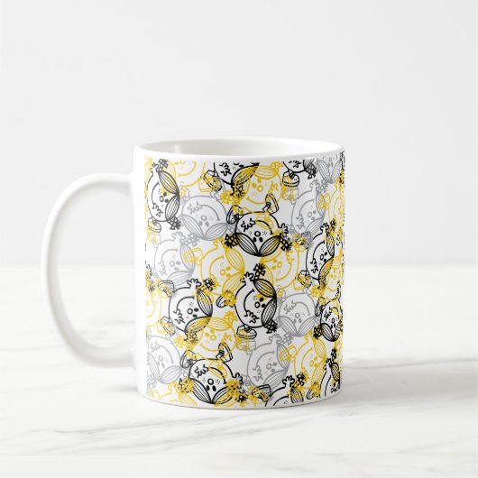 Little Sunshine Yellow Character Pattern Kaffeetasse (Links)
