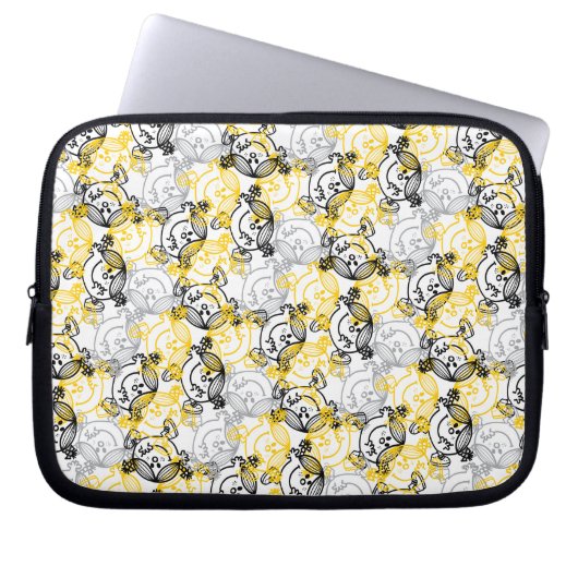 Little Sunshine Yellow Character Pattern Laptopschutzhülle (Vorderseite)