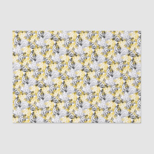 Little Sunshine Yellow Character Pattern Seidenpapier (Vorderseite)