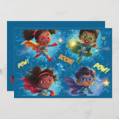 Little Superheroes Party Einladung (Vorne/Hinten)