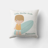Little Surfer Typ Niedlich Baby Boy Surfboard Kissen (Rückseite)