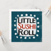Little Sushi Roll Grußkarte Karte (Vorderseite/Rückseite Beispiel)