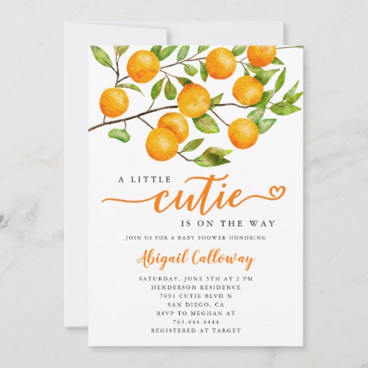 Little Süsse Baby Duwer Gender Neutral Einladung (Vorderseite)