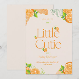 Little Süsse Baby Duwer Greenery Gender Neutral Einladung