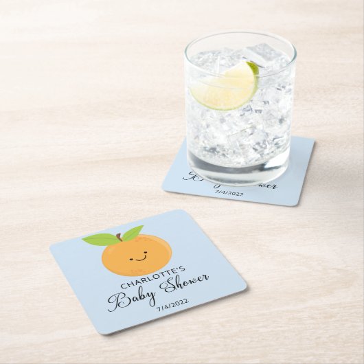 Little Süsse Baby Duwer Square Paper Untersetzer (Vor Ort)