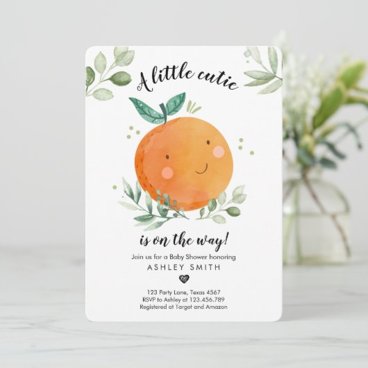 Little Süsse Babydusche Gender Neutral Einladung (Stehend Vorderseite)