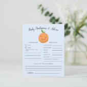 Little Süsse Blue Baby Predictions & Advice Card (Stehend Vorderseite)