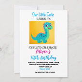 Little Süsse Blue Dinosaurier 5. Geburtstag (Vorderseite)