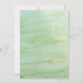 Little Süsse Greenery Gold Baby Dusche Einladung (Rückseite)