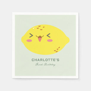 Little Süsse Lemon Citrus Erster Geburtstag Serviette