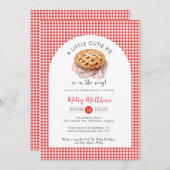 Little Süsse Pie Apple Gingham Baby Dusche Einladung (Vorne/Hinten)