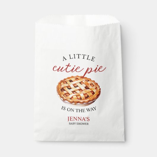 Little Süsse Pie Baby Shower Gingham Fall Geschenktütchen (Vorderseite)