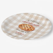Little Süsse Pie Baby Shower Gingham Fall Pappteller (Schrägansicht)