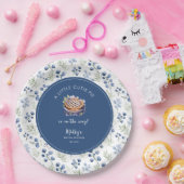 Little Süsse Pie Blueberry Gingham Baby Shower Pappteller (Party)