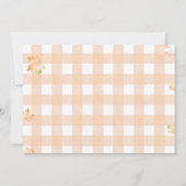 Little Süsse Pie Fall Pumpkin Gingham Baby Dusche Einladung (Rückseite)