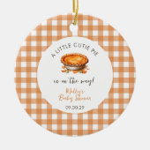 Little Süsse Pie Fall Pumpkin Gingham Baby Dusche Keramik Ornament (Vorne)