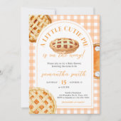 Little Süsse Pie Gingham Baby Shower Einladung (Vorderseite)