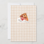 Little Süsse Pie Gingham Baby Shower Einladung (Rückseite)