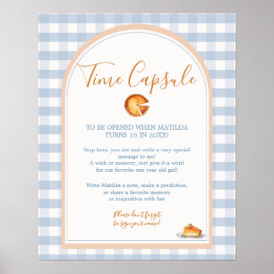 Little Süsse Pie Gingham Birthday Time Capsule Poster