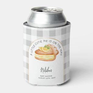Little Süsse Pie Gray Gingham Kariert Baby Dusche Dosenkühler