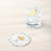 Little Süsse Pie Gray Gingham Kariert Baby Dusche Untersetzer (Vor Ort)