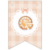 Little Süsse Pie Happy BIrthday Gingham Bogen Wimpelkette (Erste Fahne)