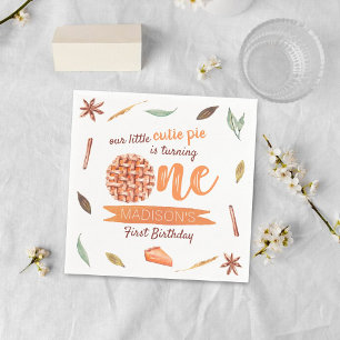 Little Süsse Pie Herbst 1. Geburtstag Serviette