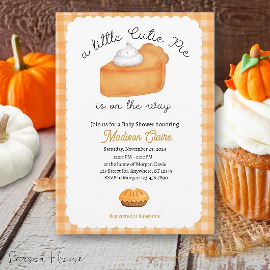 Little Süsse Pie - Herbst Babydusche Einladung