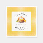 Little Süsse Pie Lemon Gingham Baby Shower Napkins Serviette (Vorderseite)