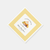 Little Süsse Pie Lemon Gingham Baby Shower Napkins Serviette (Ecke)