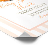 Little Süsse Pie Orange Gingham Baby Sock Hunt Poster (Ecke)