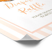 Little Süsse Pie Orange Gingham Diaper Raffle Poster (Ecke)