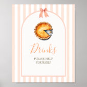 Little Süsse Pie Orange Gingham Drinks Poster (Vorne)