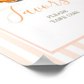 Little Süsse Pie Orange Gingham Favors Sign Poster (Ecke)