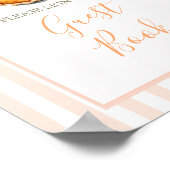 Little Süsse Pie Orange Gingham Gästebuch (Ecke)
