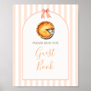 Little Süsse Pie Orange Gingham Gästebuch