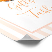 Little Süsse Pie Orange Gingham gibt Tafelzeichen Poster (Ecke)