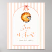 Little Süsse Pie Orange Gingham Liebe ist süß Poster (Vorne)