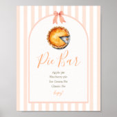 Little Süsse Pie Orange Gingham Pie Bar Sign Poster (Vorne)
