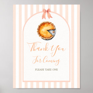 Little Süsse Pie Orange Gingham Vielen Dank Poster